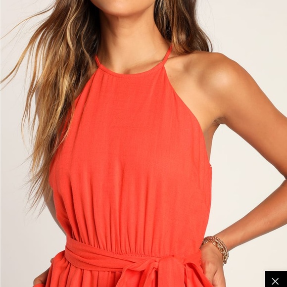 🧡 Lulus bright expression high low maxi dress - Picture 4 of 9